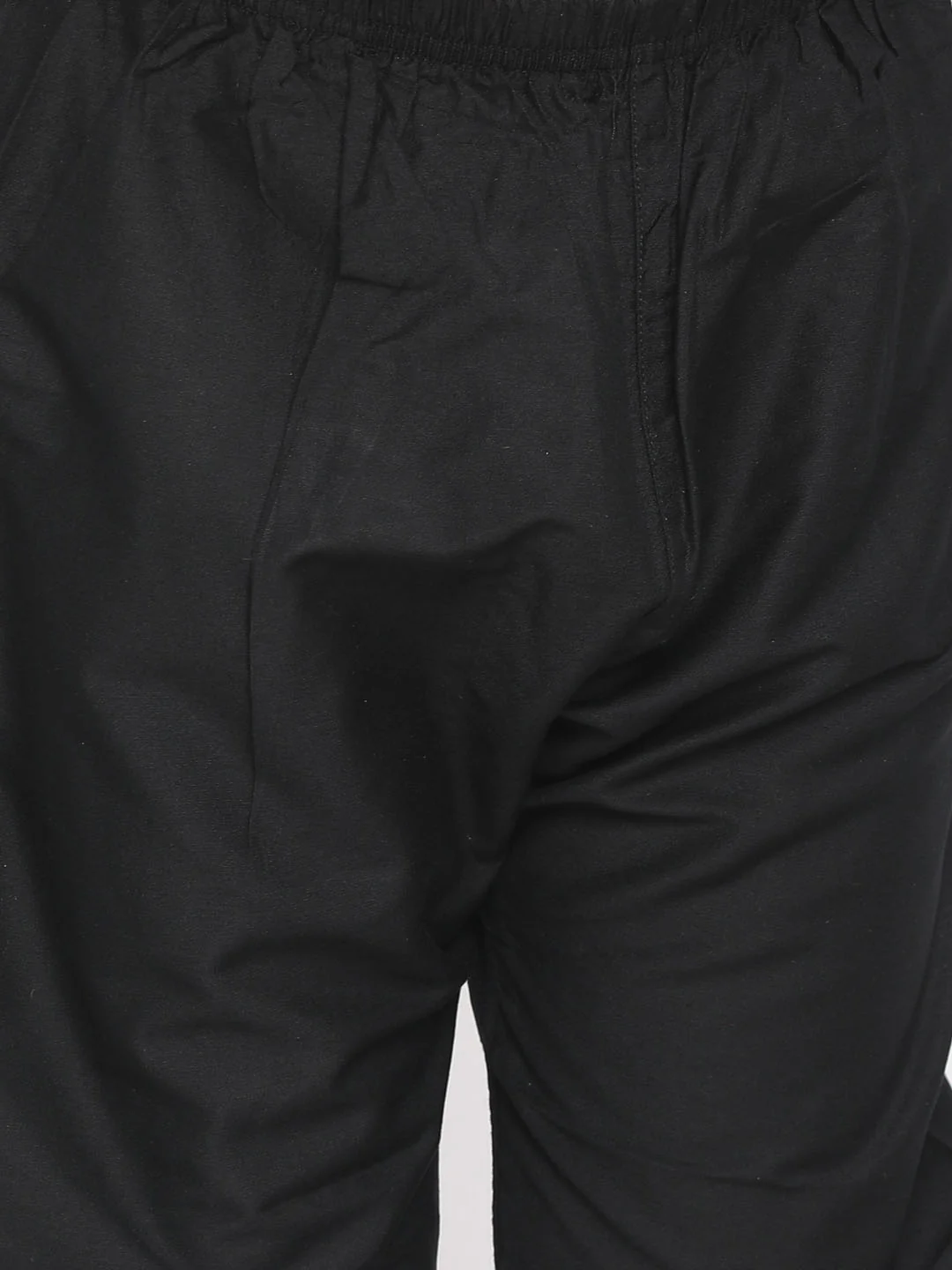 Boy's Black Kurta With Pyjama - Image 5