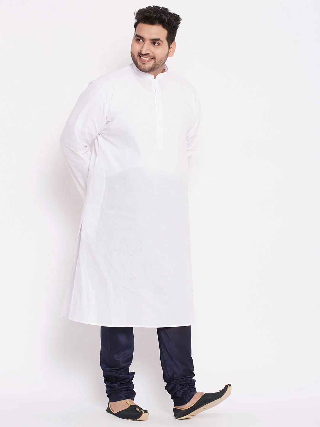 VASTRAMAY Men's Plus Size Blue Cotton Silk Blend Pyjama - Image 5