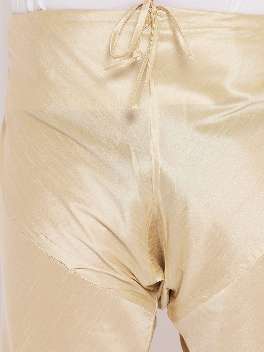 Men's Plus Size Gold Cotton Silk Blend Pyjama - Image 4