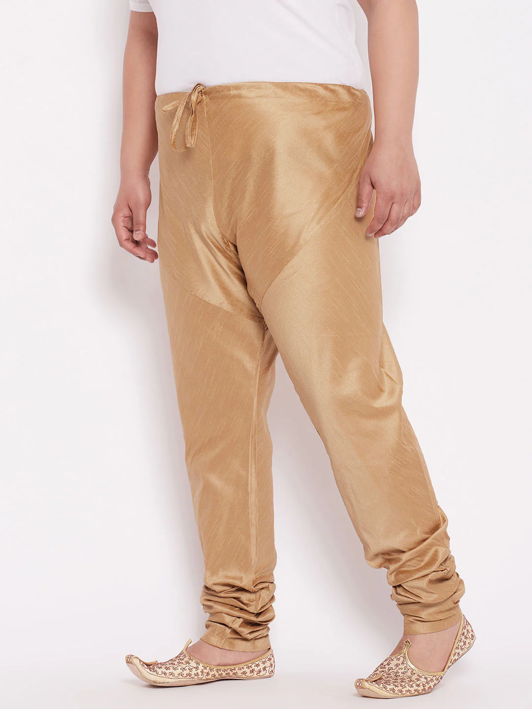 Men's  Plus Size Rose Gold Cotton Silk Blend Pyjama - Image 2