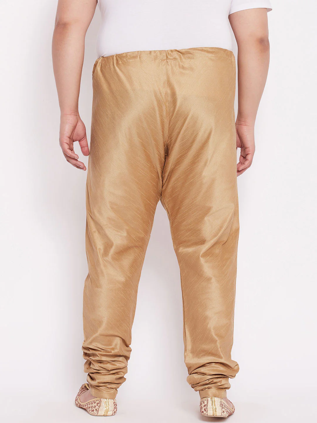 Men's  Plus Size Rose Gold Cotton Silk Blend Pyjama - Image 3
