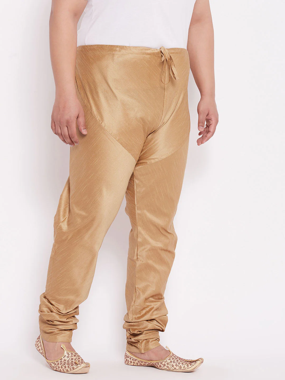 Men's  Plus Size Rose Gold Cotton Silk Blend Pyjama - Image 6