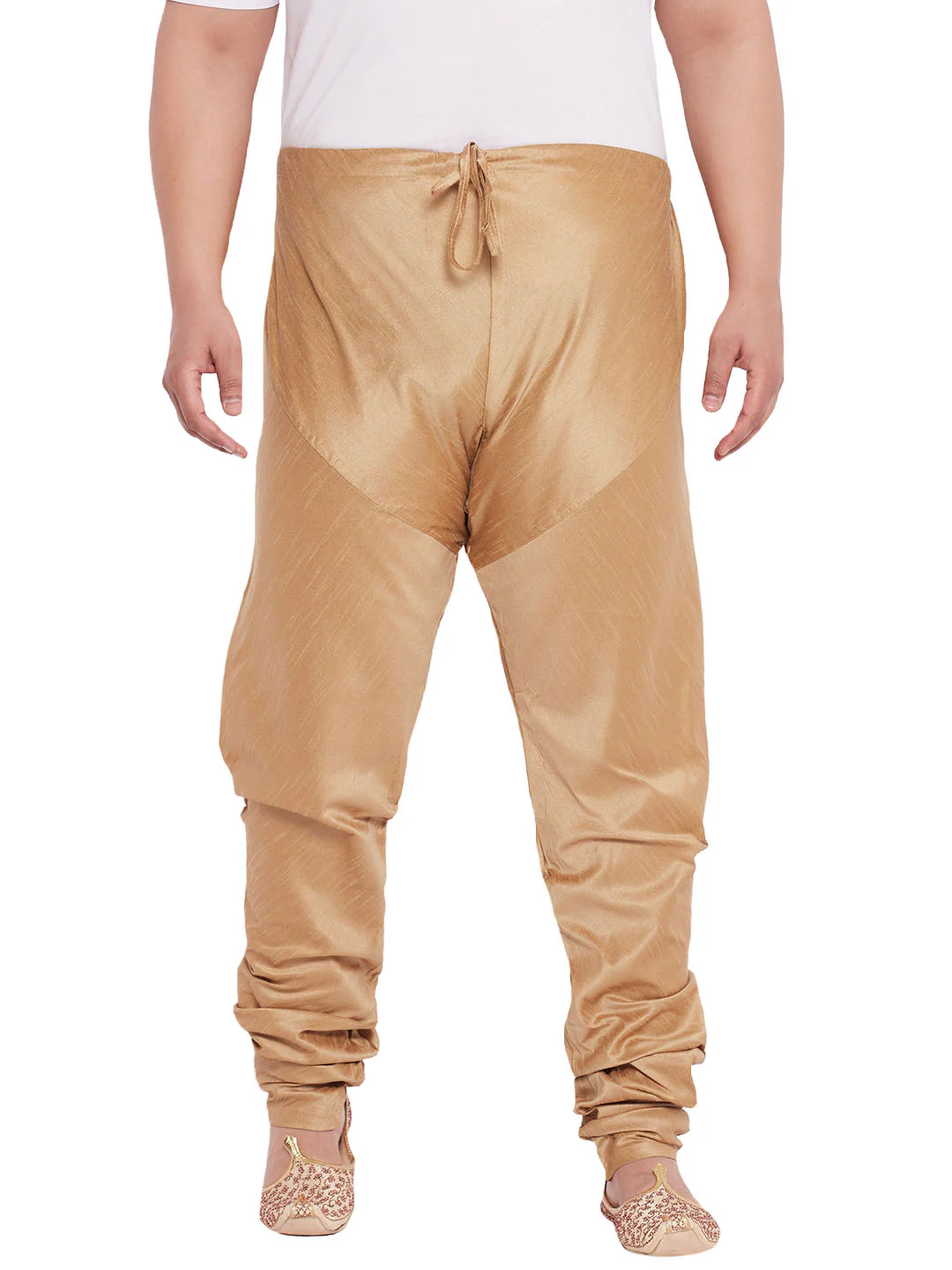 Men's  Plus Size Rose Gold Cotton Silk Blend Pyjama - Image 7
