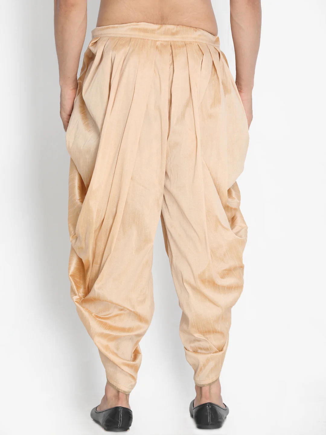 Men's Rose Gold Silk Blend Dhoti Pant - Image 4