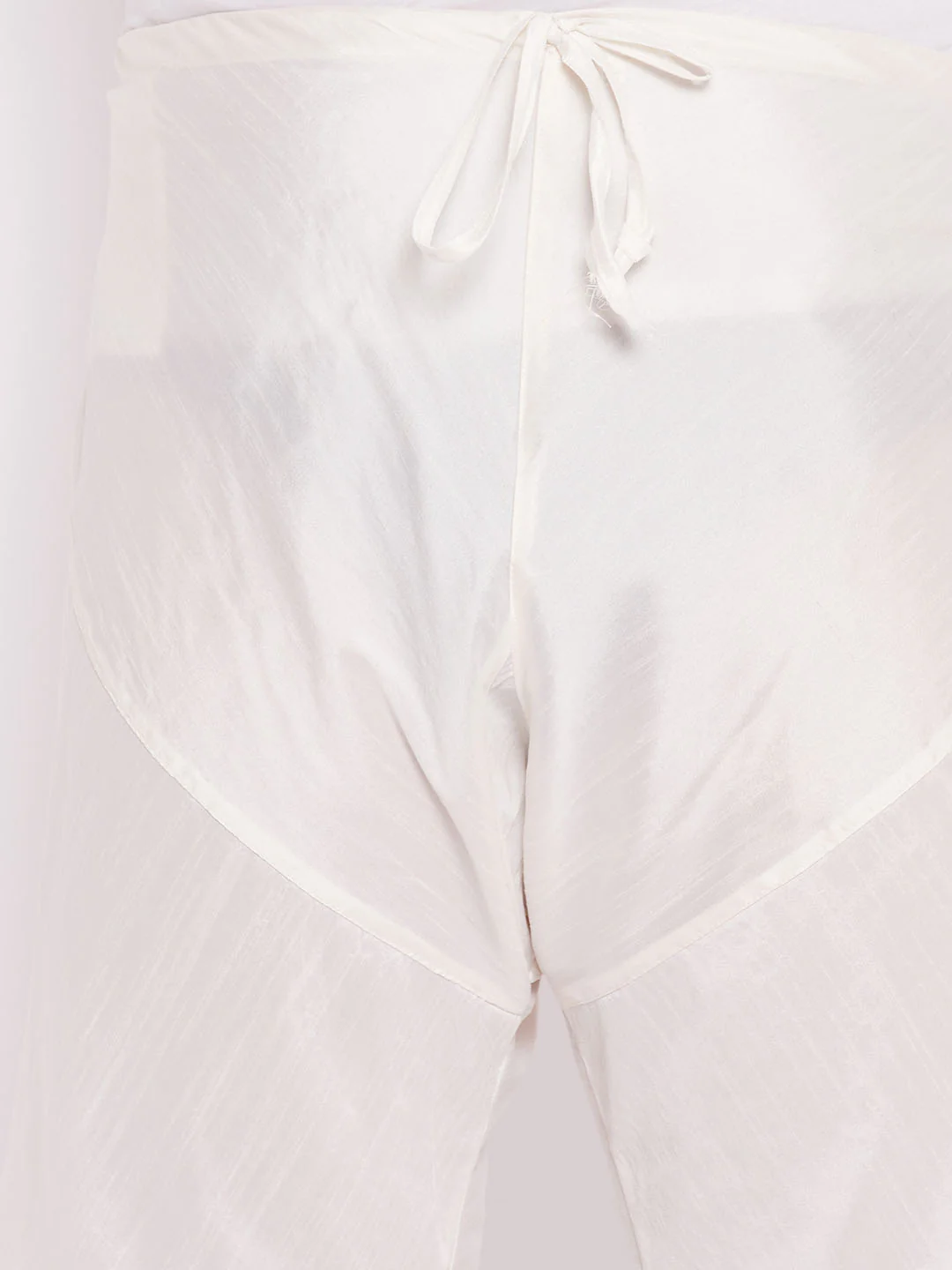 Men's Plus Size Cream Solid Relax Fit Churidar - Image 4