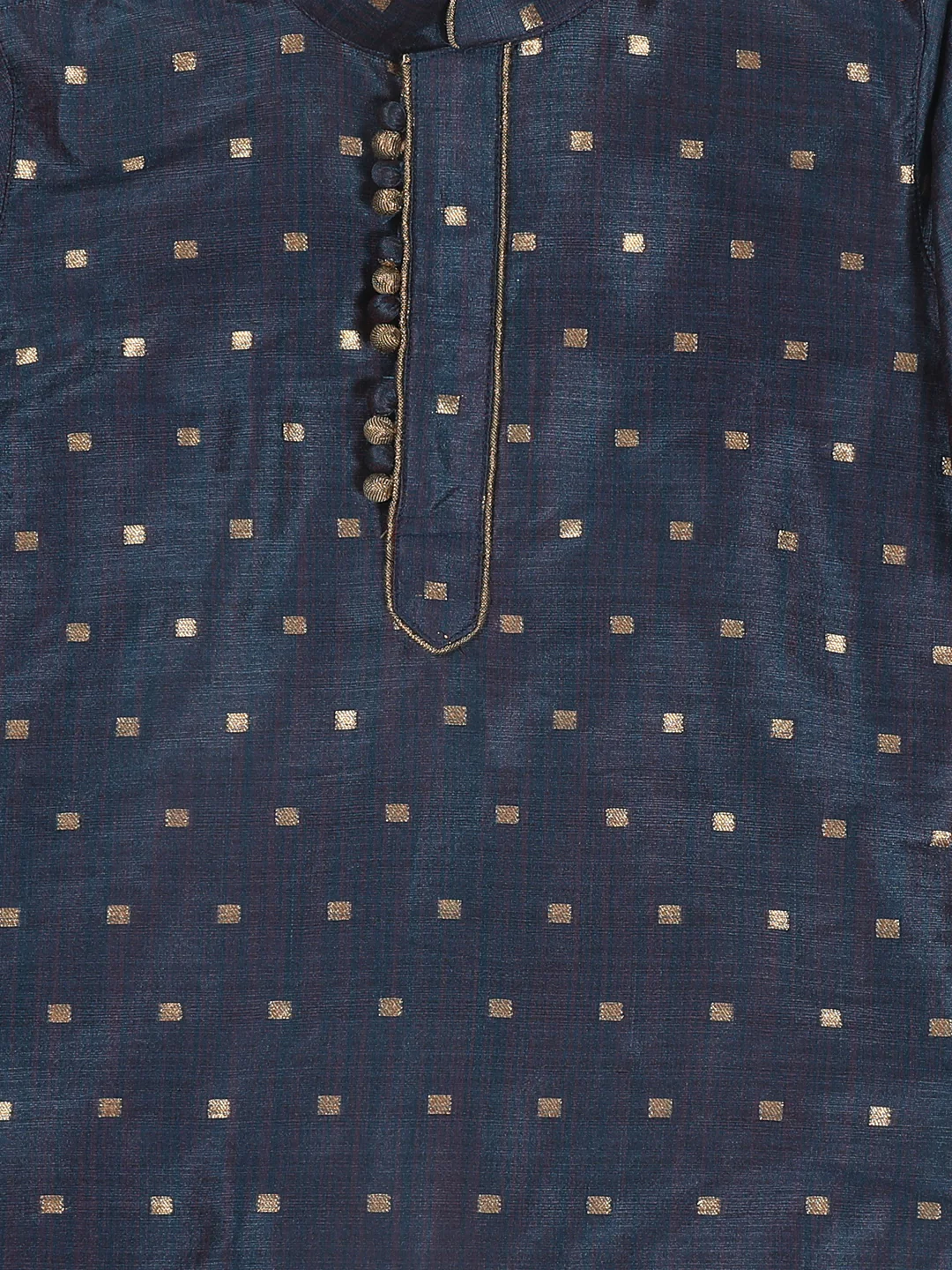 Boy's Blue Kurta With Dhoti Pant Set - Image 5