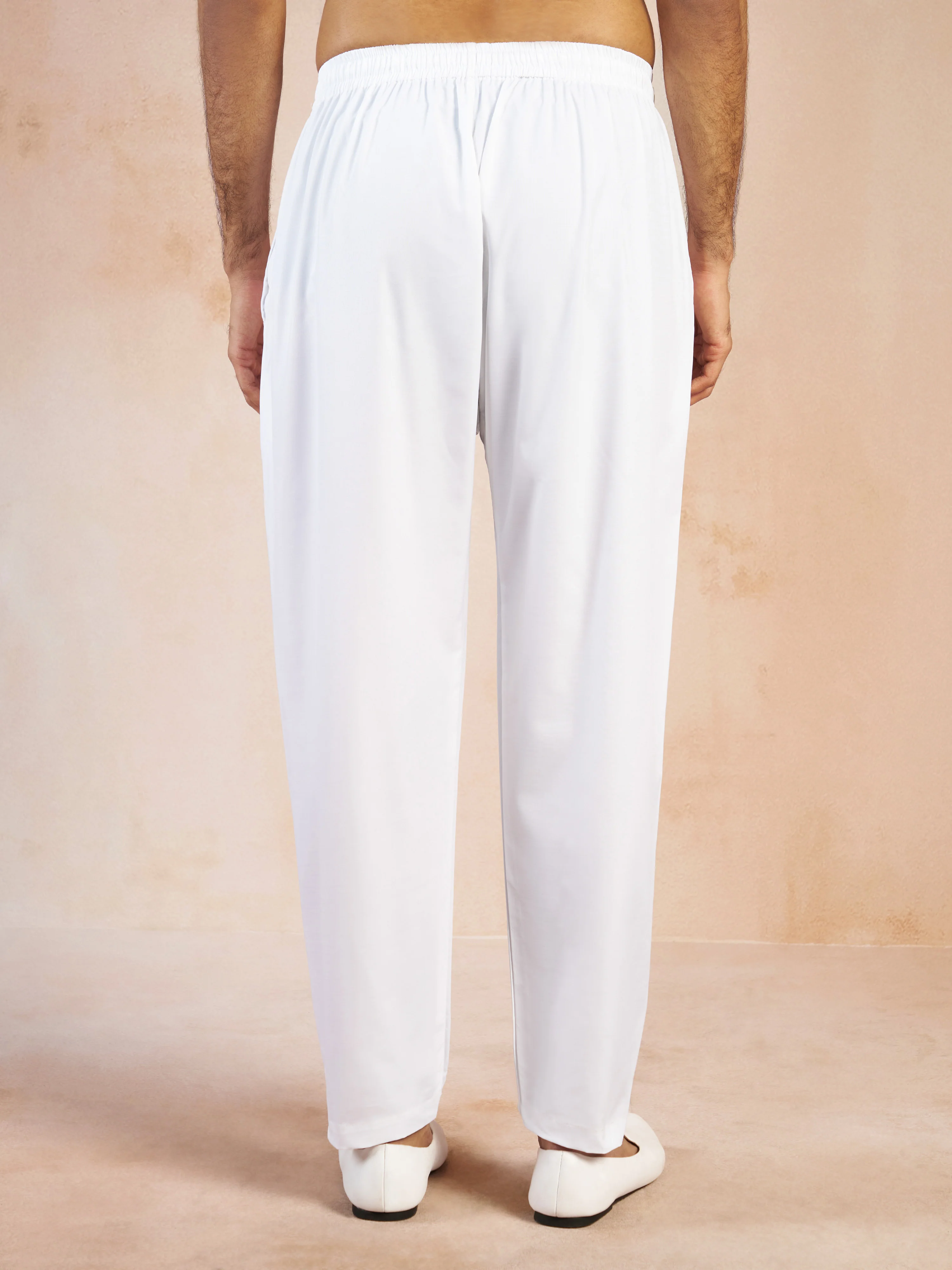 Cotton Blend Pyjama Set with Black Trousers for Men's - Image 4