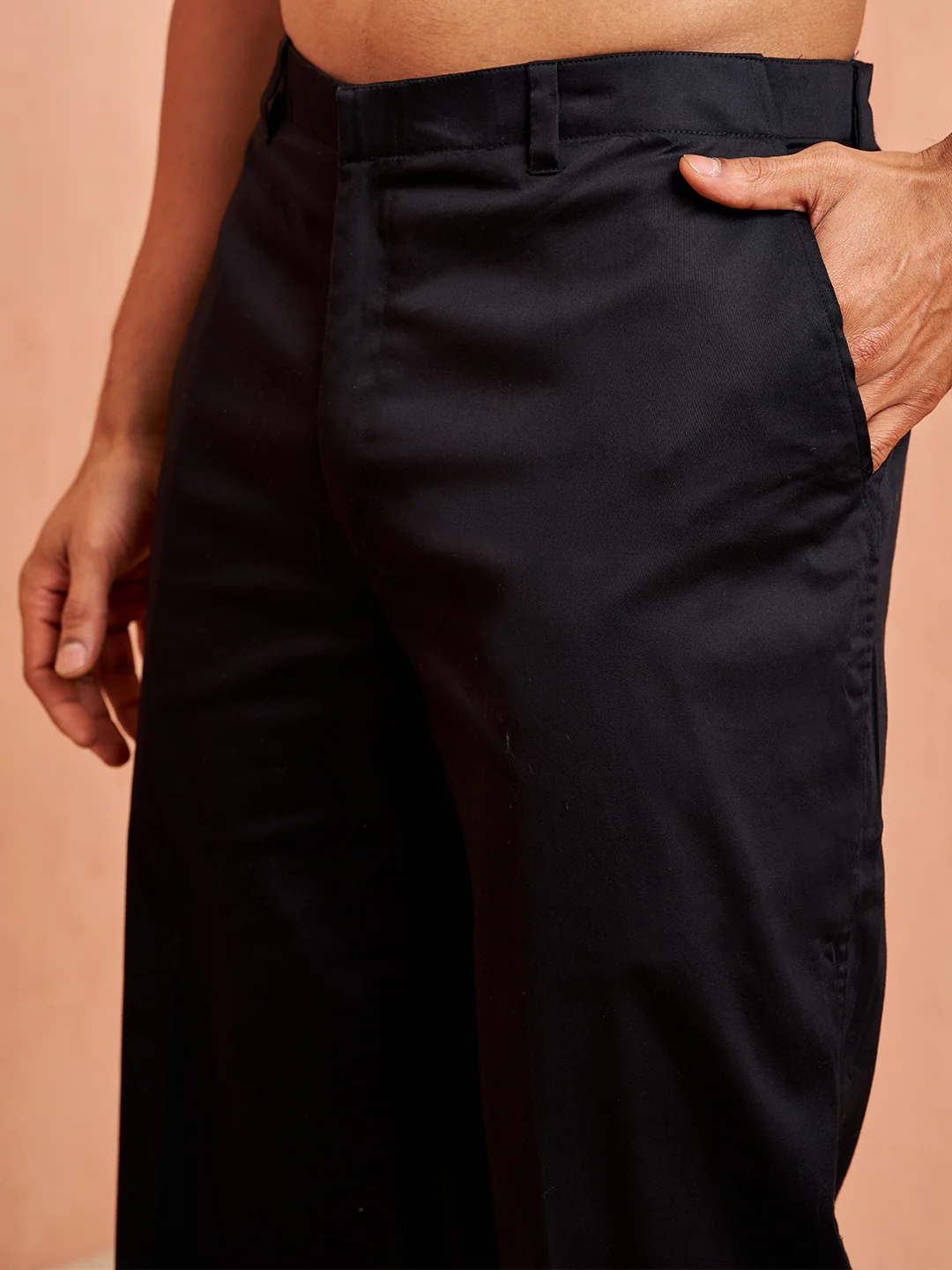 Men's Black Cotton Palazzo - Image 2