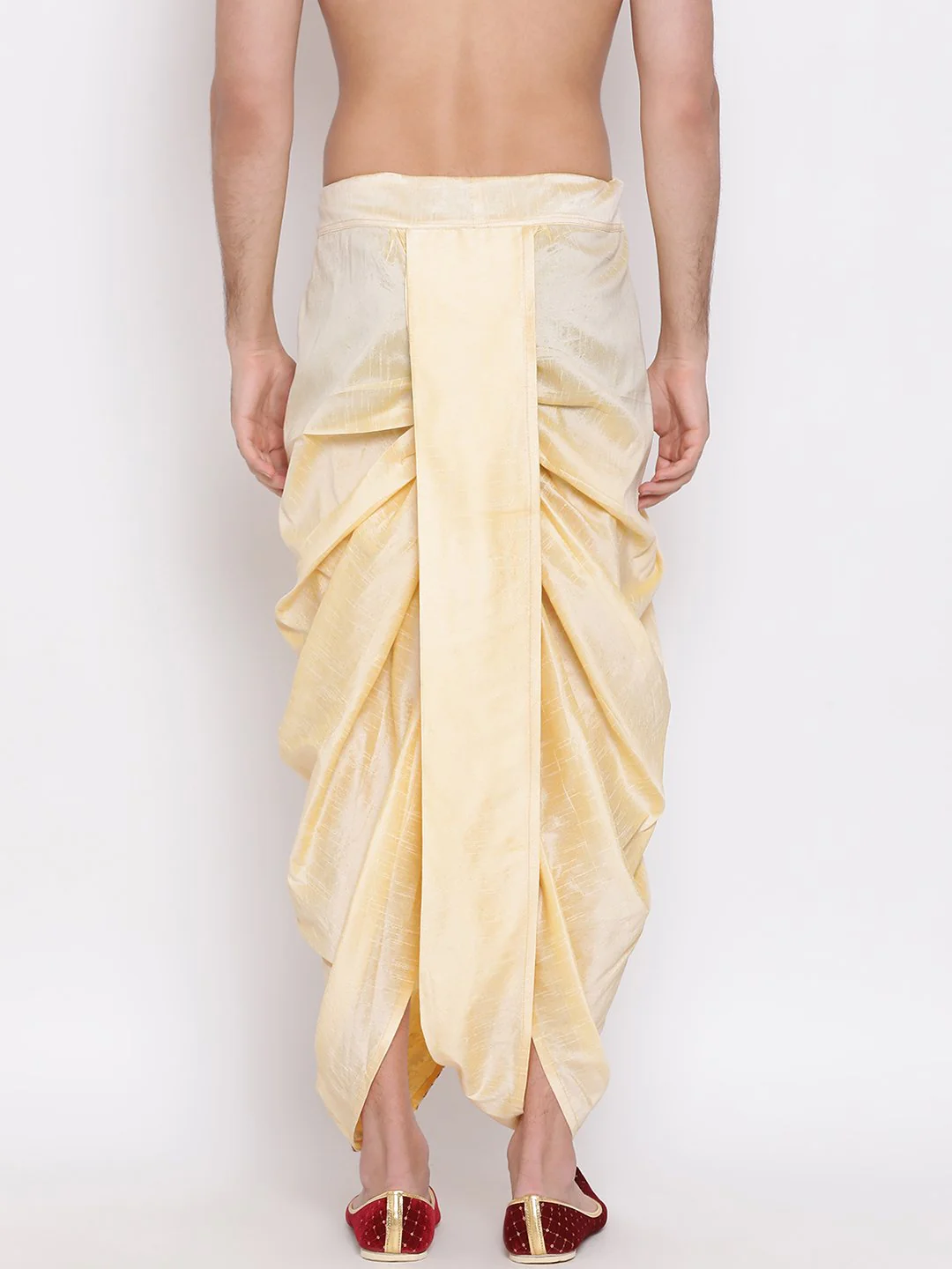 Men's Gold Embroidered Dhoti Pant - Image 4