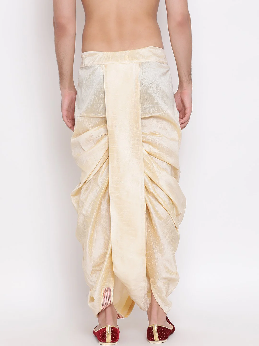 Men's Gold Embroidered Dhoti Pant - Image 4
