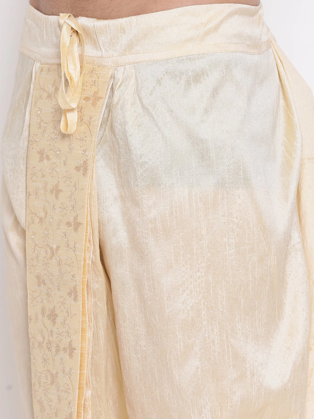 Men's Gold Embroidered Dhoti Pant - Image 3