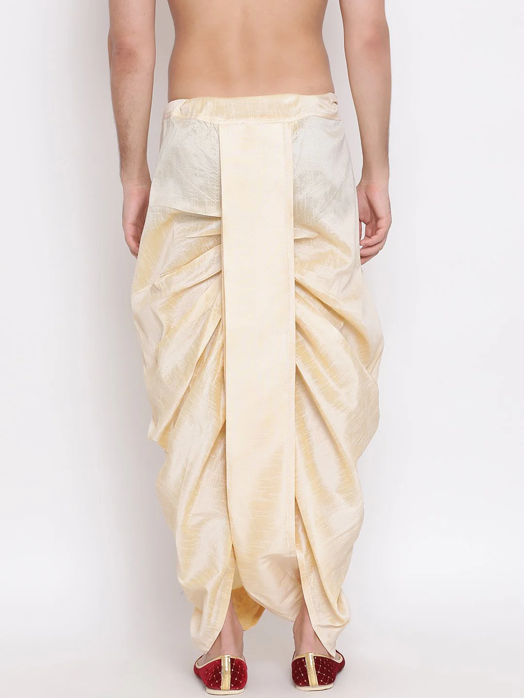 Men's Gold Embroidered Dhoti Pant - Image 4