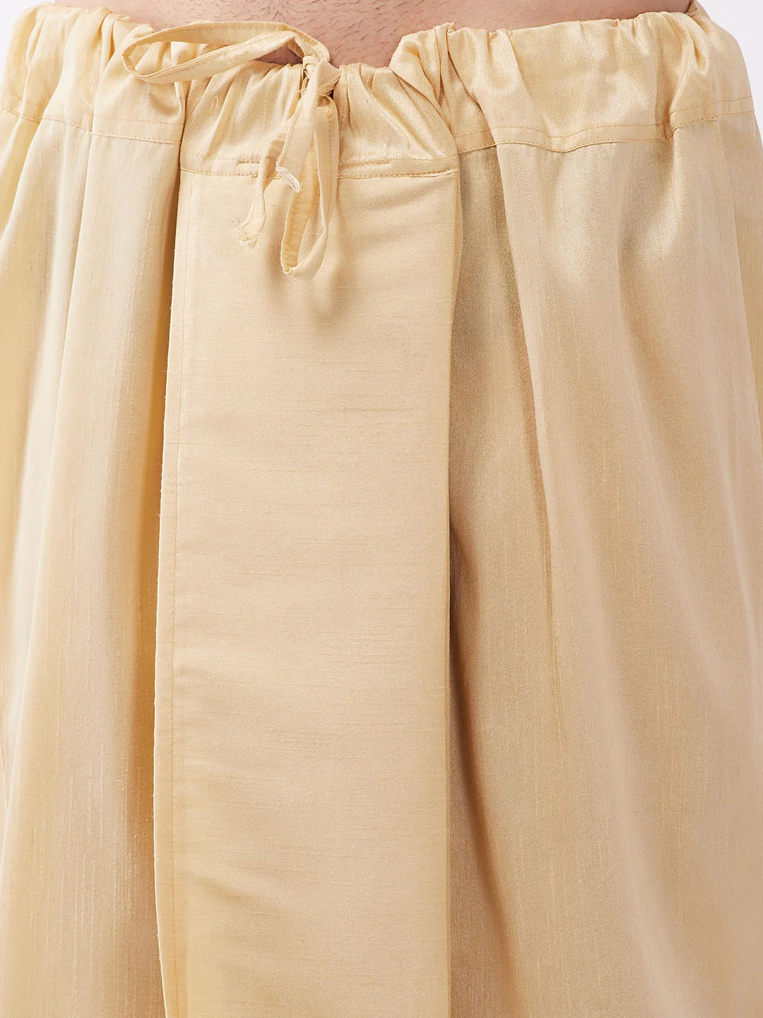 Men's Gold Zari Weaved Kurta Dhoti Set - Image 5