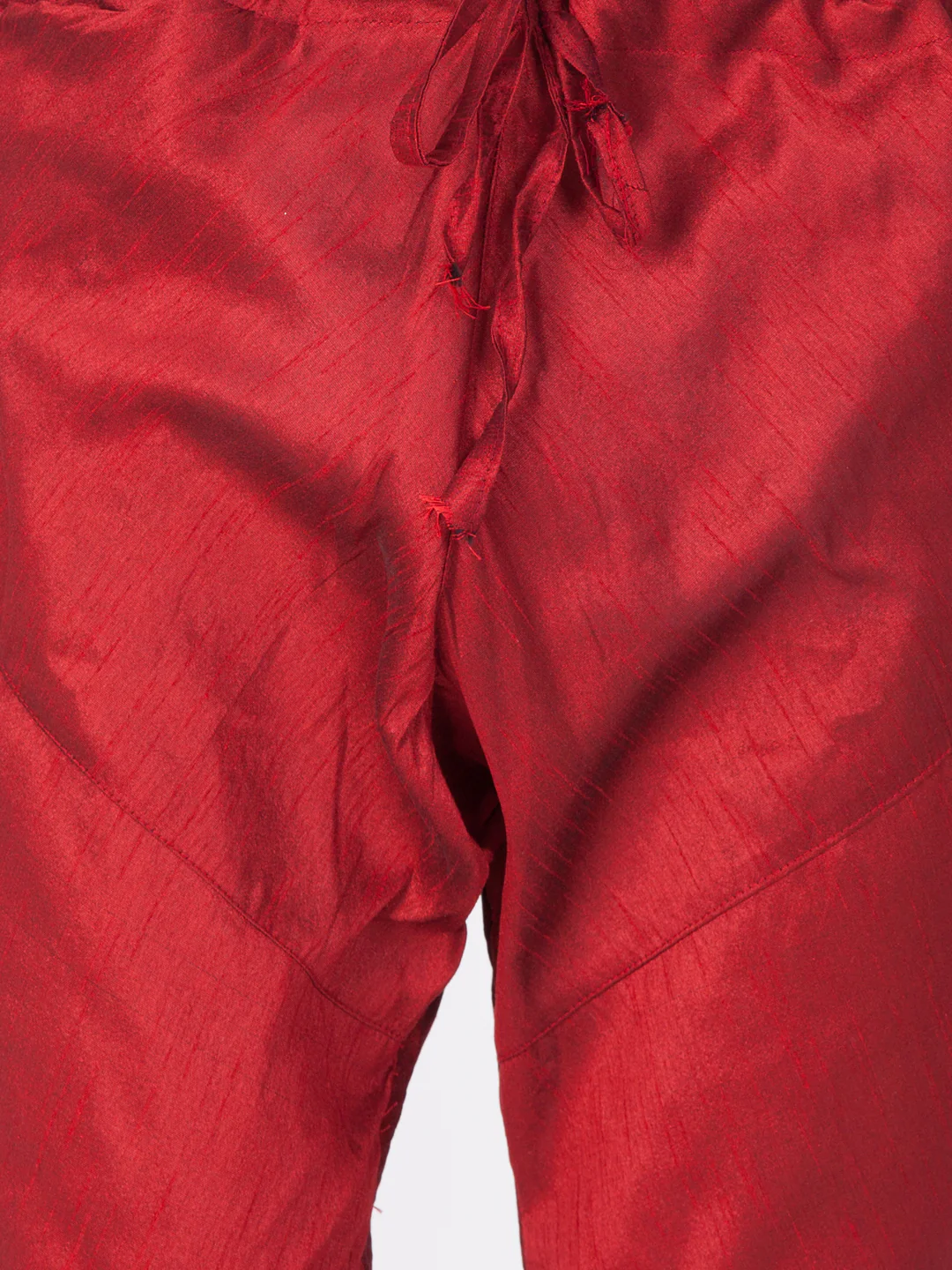 VASTRAMAY Men's Maroon Cotton Silk Blend Kurta, Pyjama & Dupatta Set - Image 5