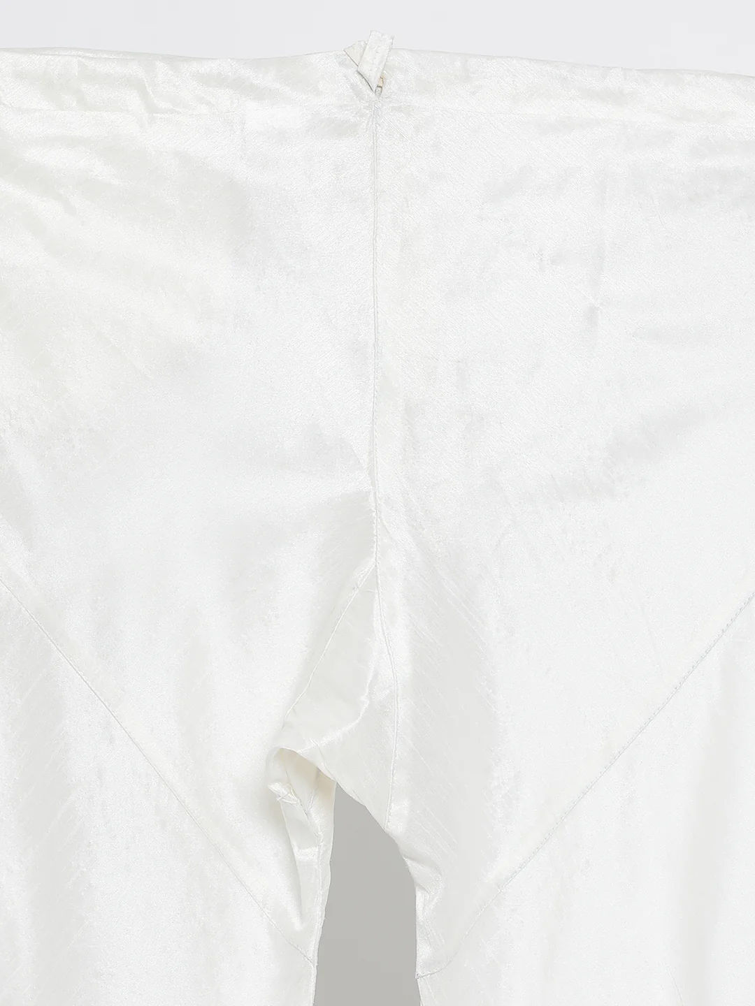 VASTRAMAY Men's White Cotton Silk Blend Kurta and Pyjama Set - Image 5