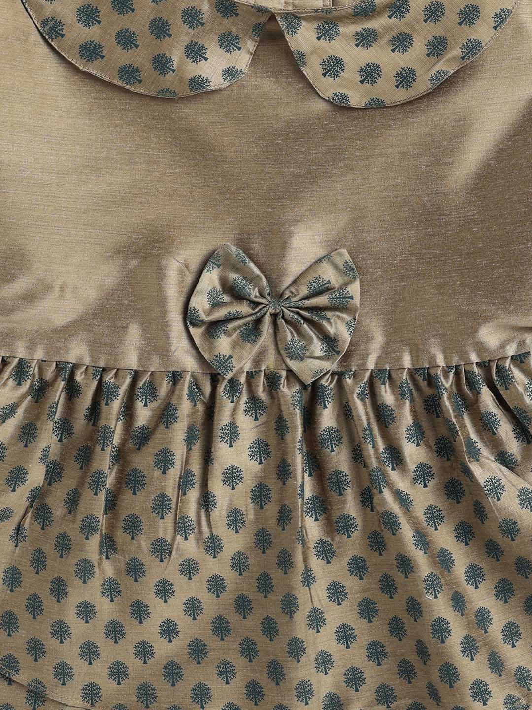 Dogs' Chiku Printed Flared Frock With Attached Bow - Image 4