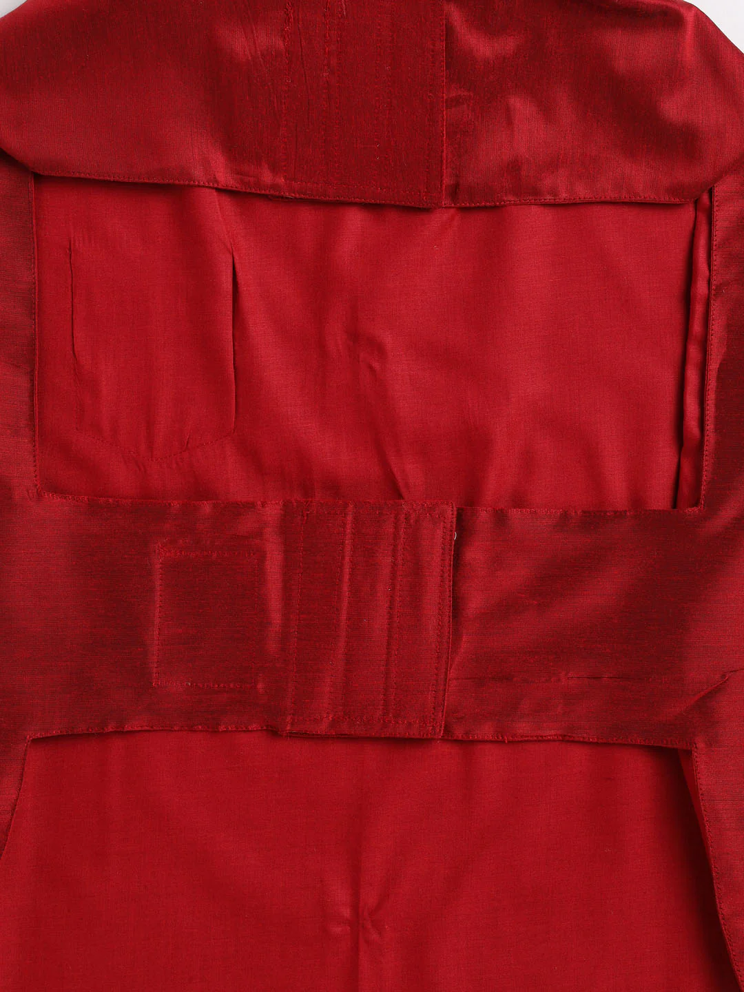 Dogs' Maroon Silk Blend Shirt And Dupatta Set - Image 7