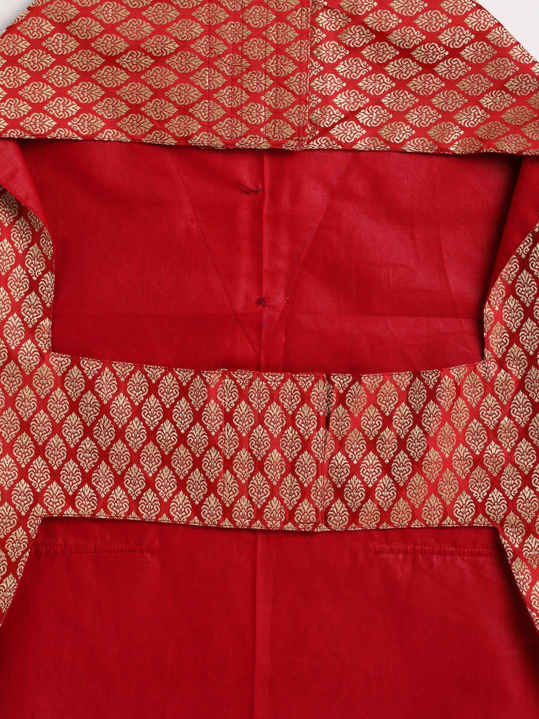 Dogs' Maroon Silk Blend Tuxedo With Attached Shirt - Image 5
