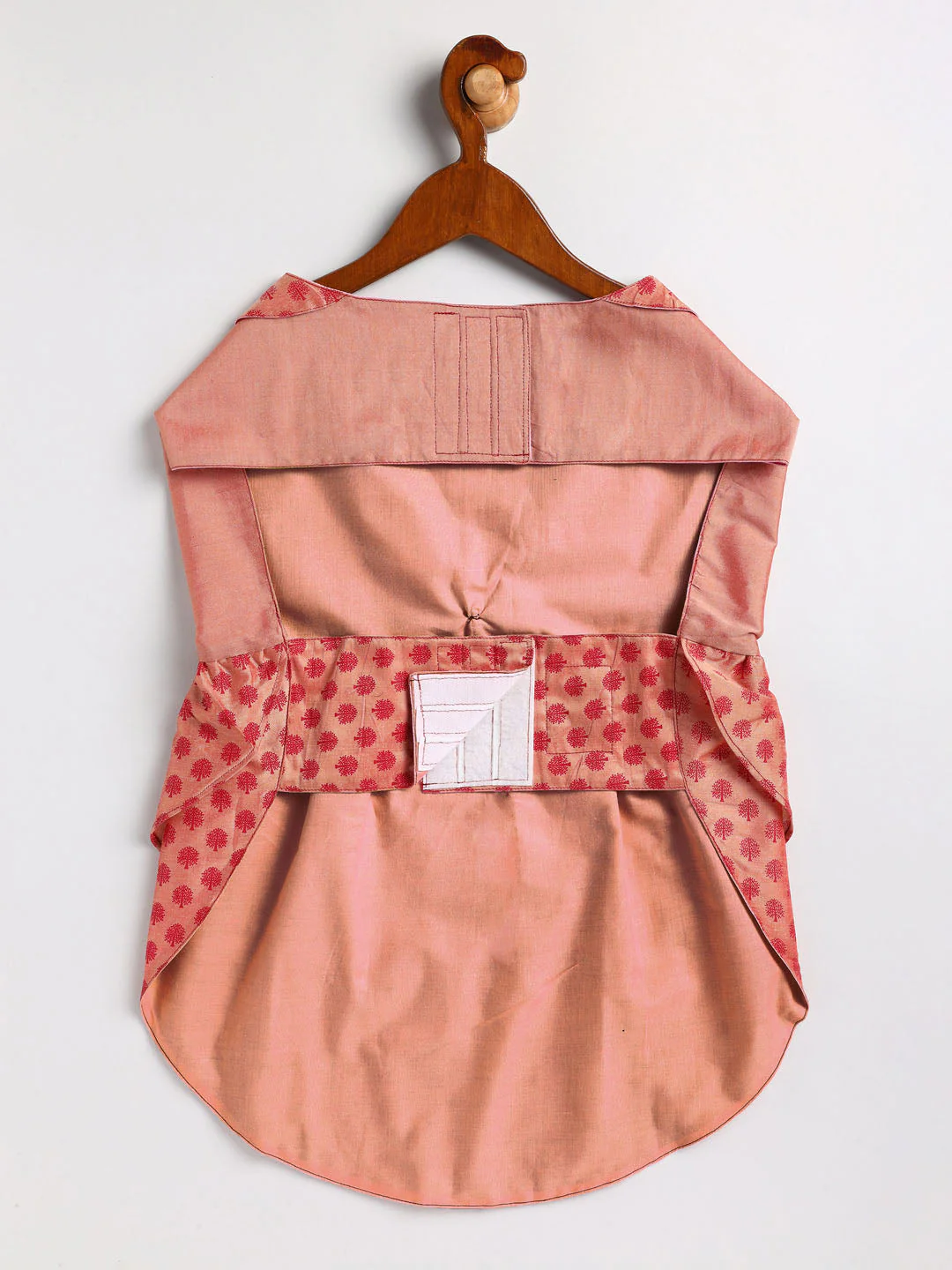 Dogs' Pink Printed Flared Frock With Attached Bow - Image 3