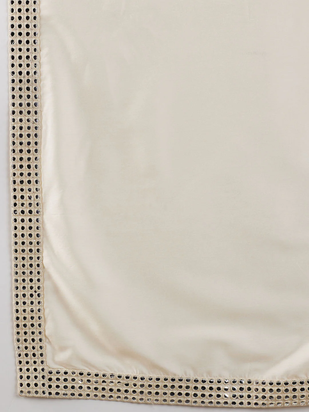 Men's Cream Mirror Kurta Dhoti And Dupatta Set - Image 6
