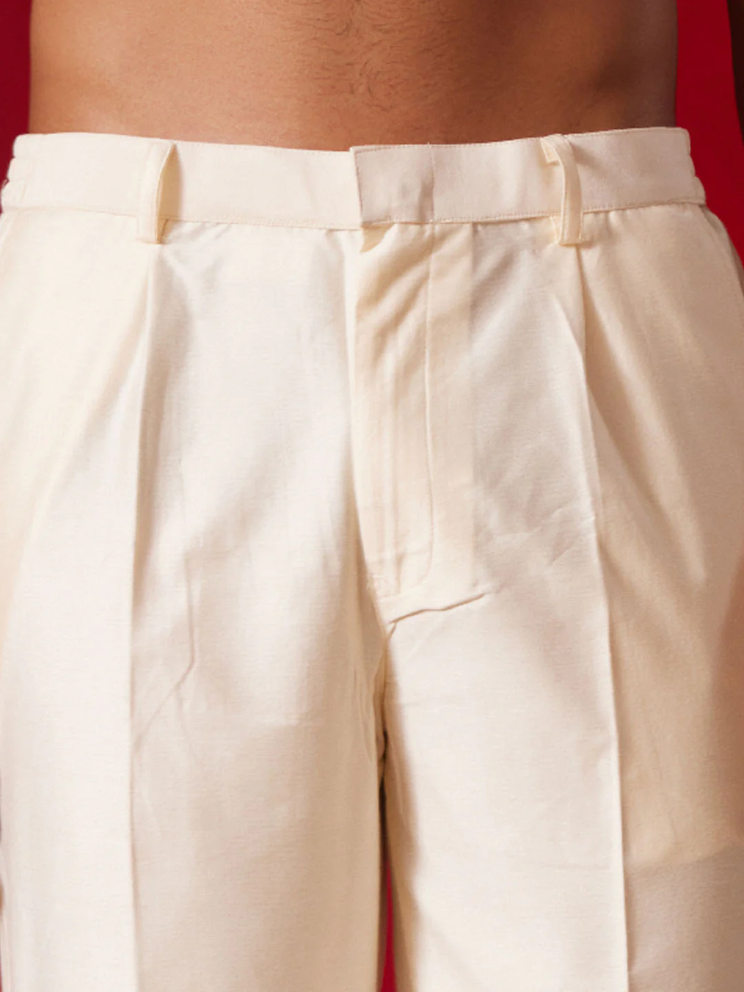 Men's Cream Viscose Pant Style Pyjama - Image 4