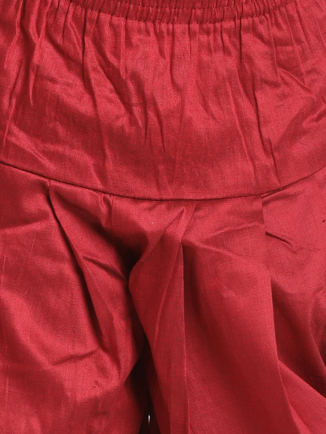 Boy's Gold And Maroon Sherwani Set - Image 5