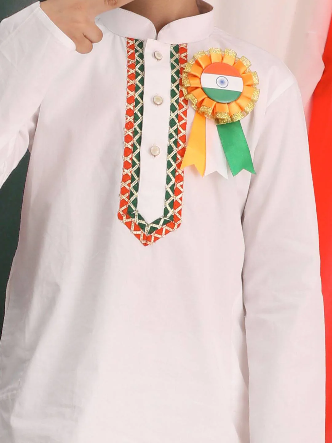 Boy's Republic Day Special Kurta Pyjama Set - Image 4