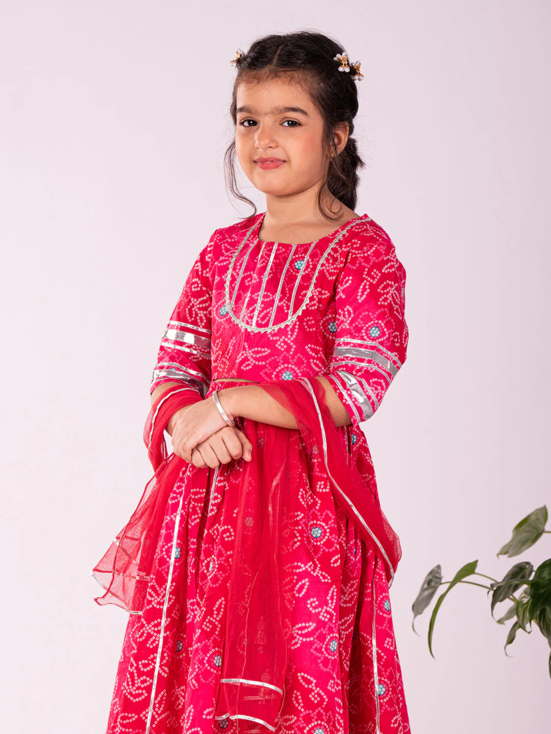 Girl's' Pink Lehenga Set - Image 5