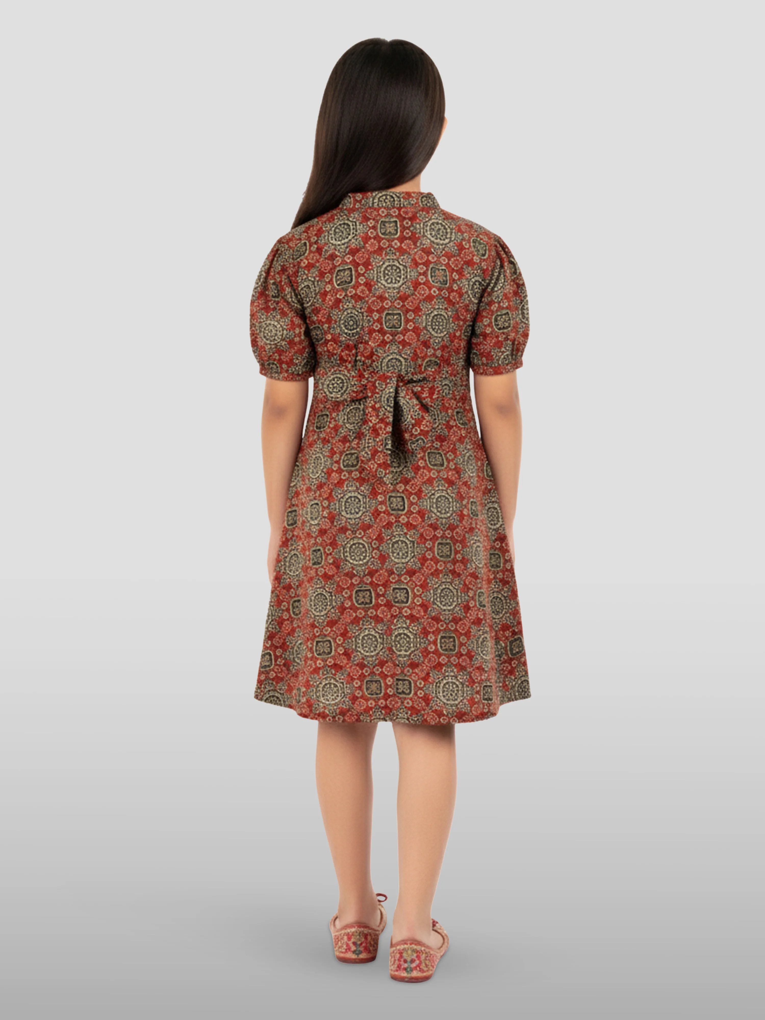 Girl's' Rust Dress - Image 4