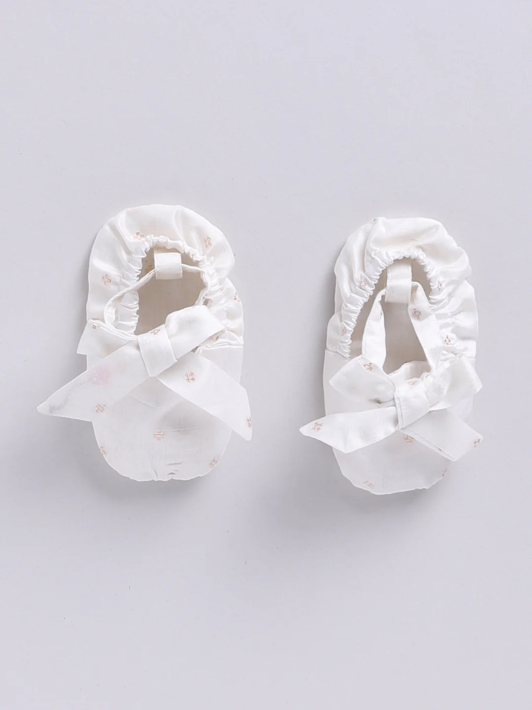 Girl's' White Frock, Shoe And Head Band - Image 6