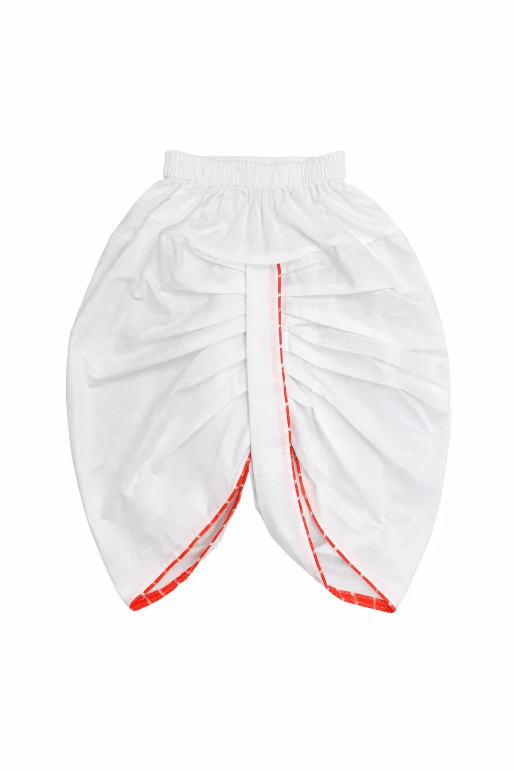 Vastramay Boys White Cotton Angrakha Kurta Dhoti Set - Image 4