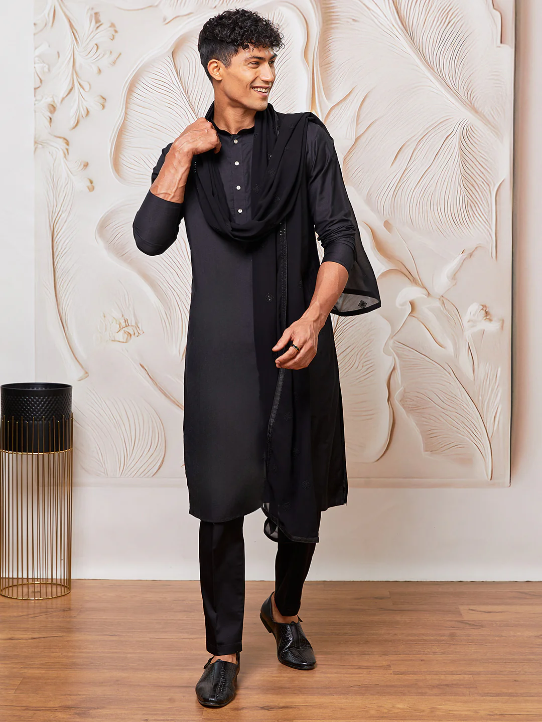 Men's Black - Dupatta - Image 4