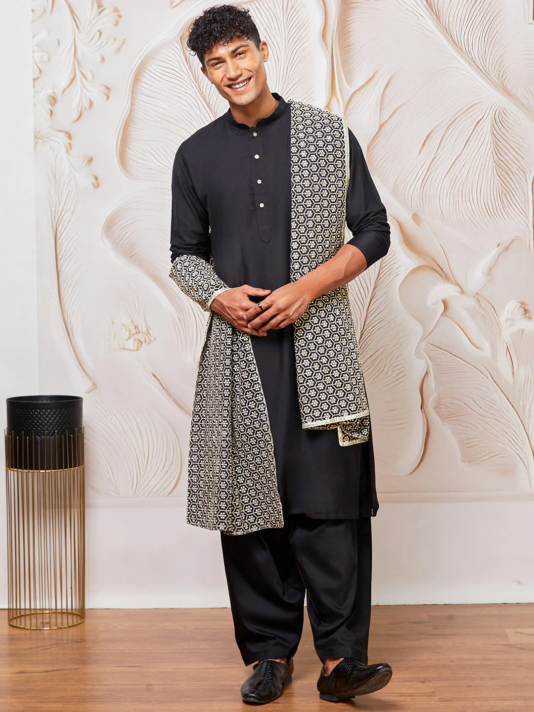 Men's Black - Dupatta - Image 4
