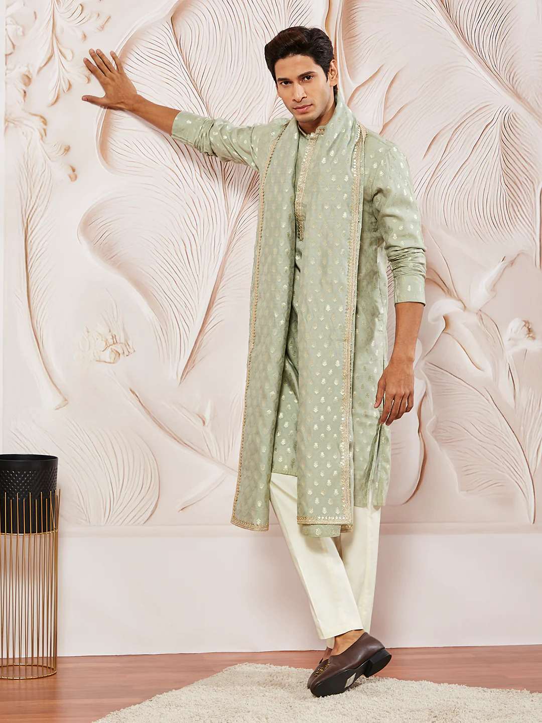 Men's Green - Dupatta - Image 4