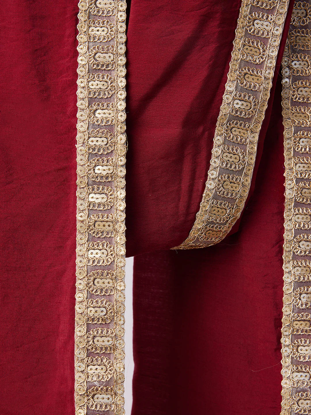 Men's Maroon Dupatta - Image 3