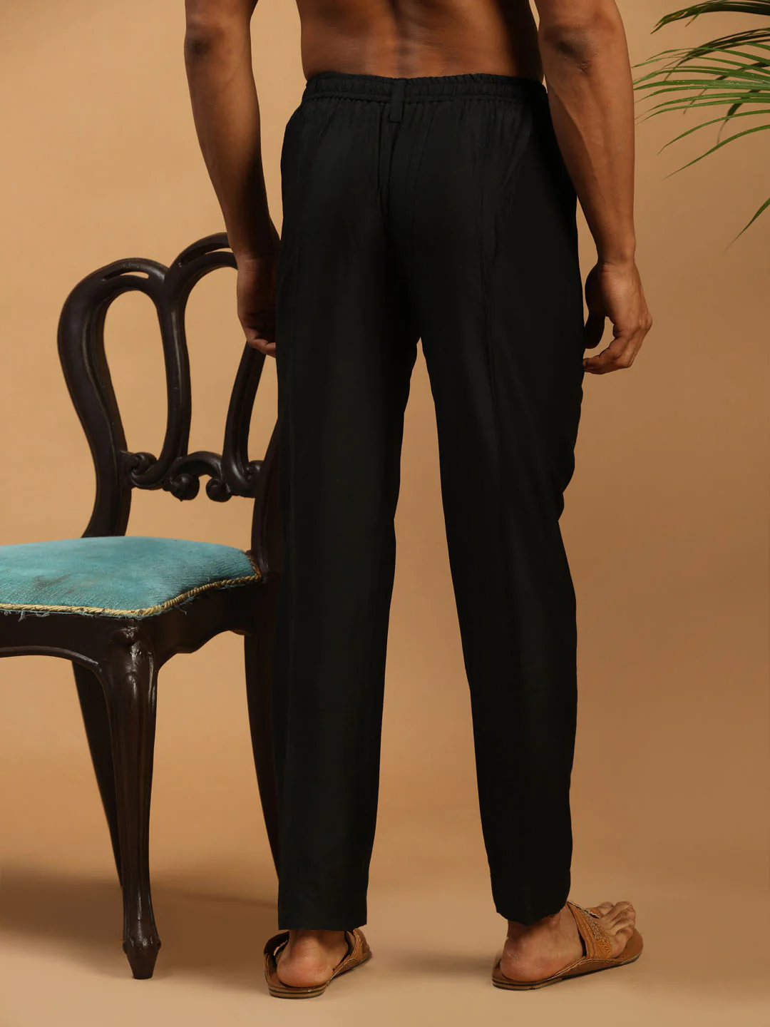 Men's Black Cotton Pant Style Pyjama - Image 3