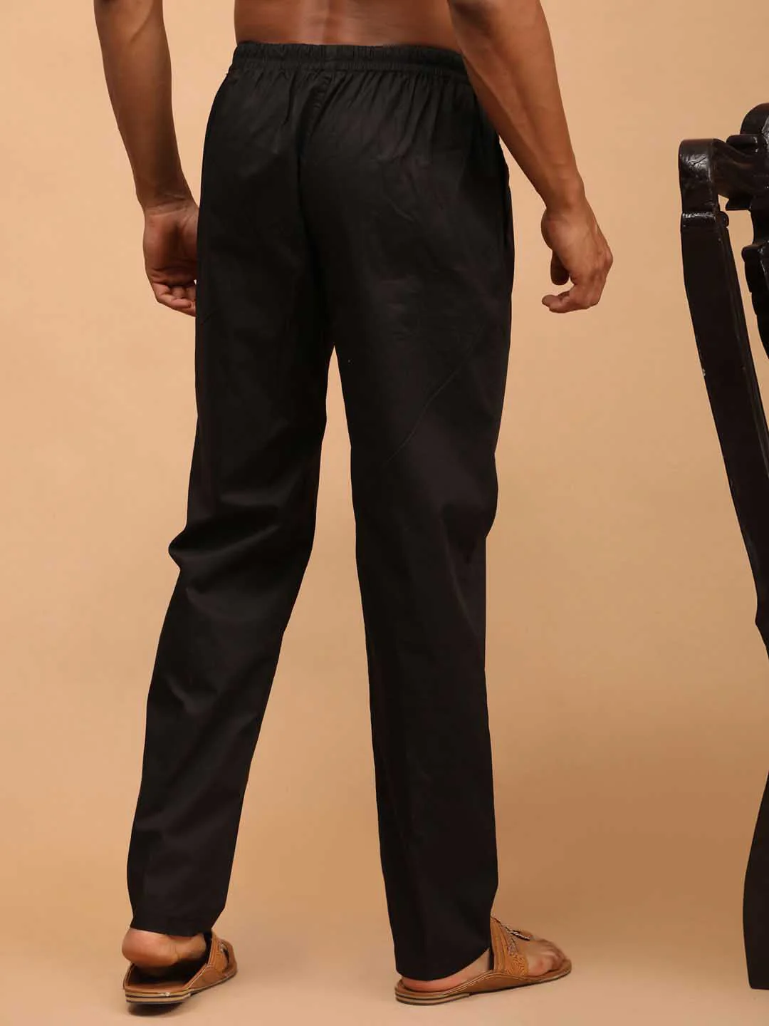 Men's Black Cotton Pant Style Pyjama - Image 3