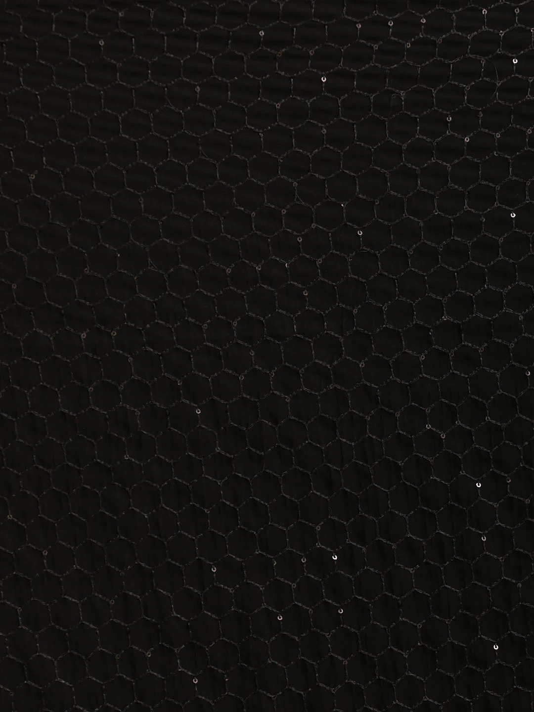 Men's Black Georgette Sequined Dupatta - Image 3