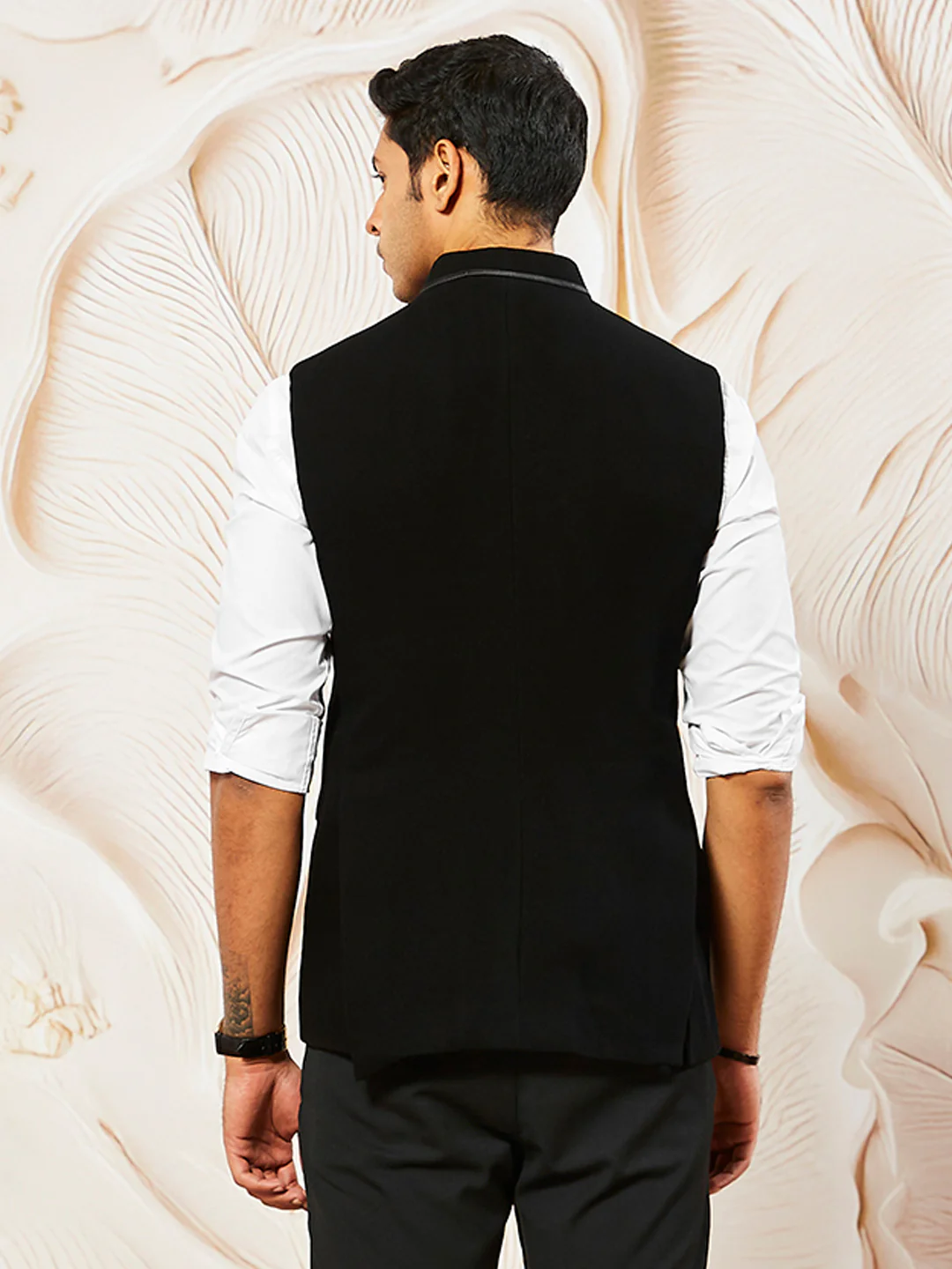 Men's Black - Nehru Jacket - Image 4