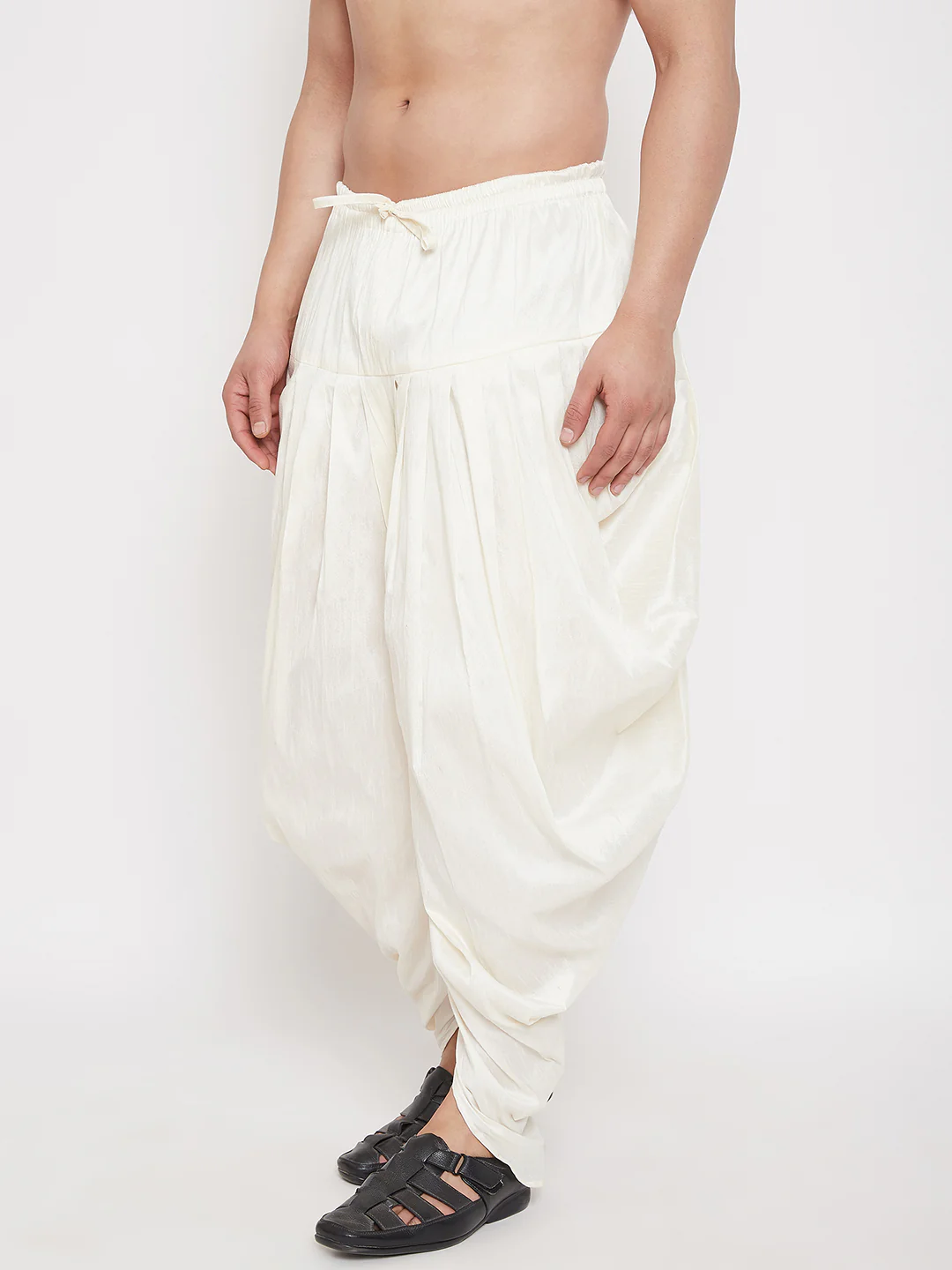 Men's Cream Dhoti Pants - Image 2