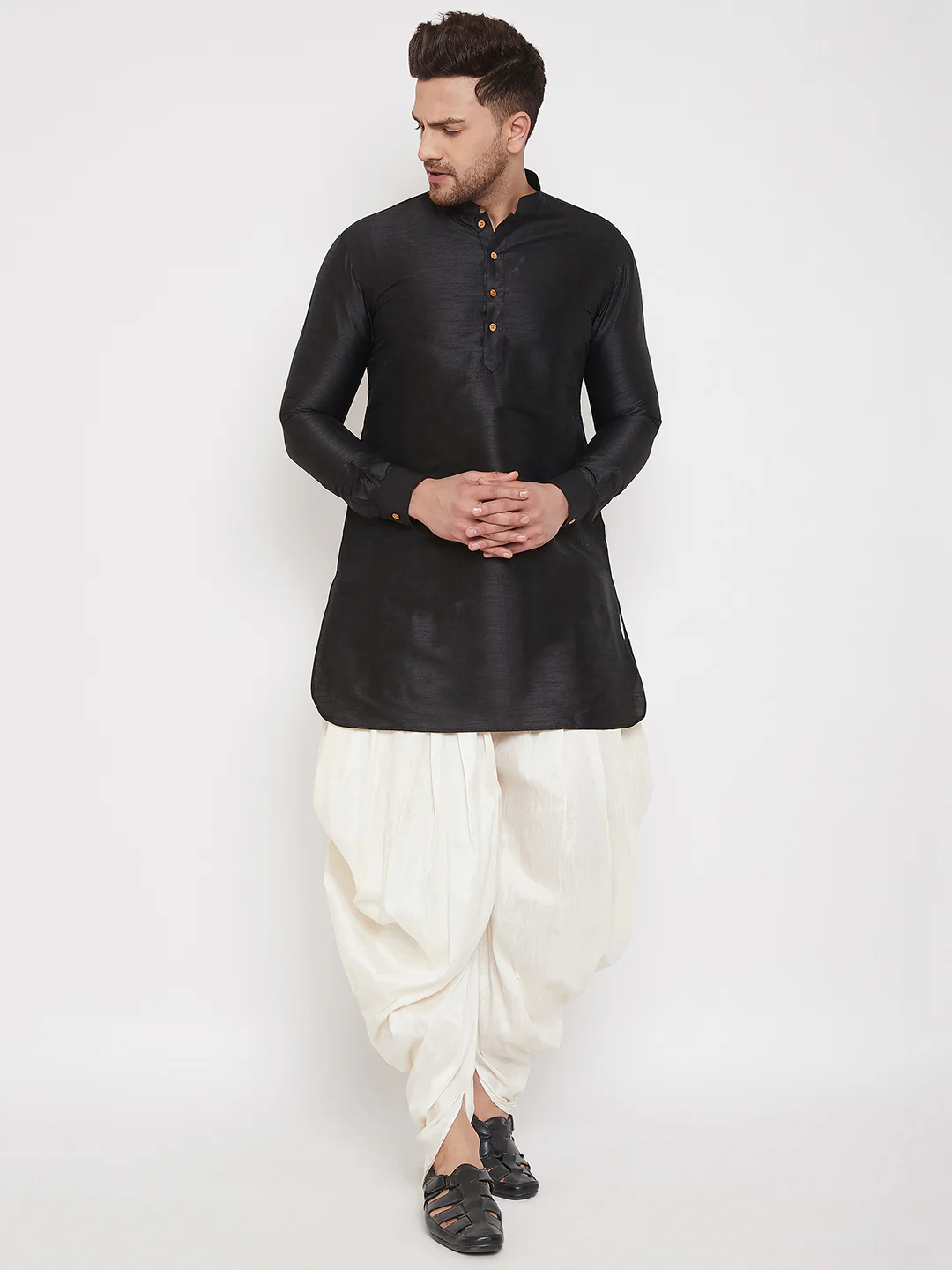 Men's Cream Dhoti Pants - Image 5