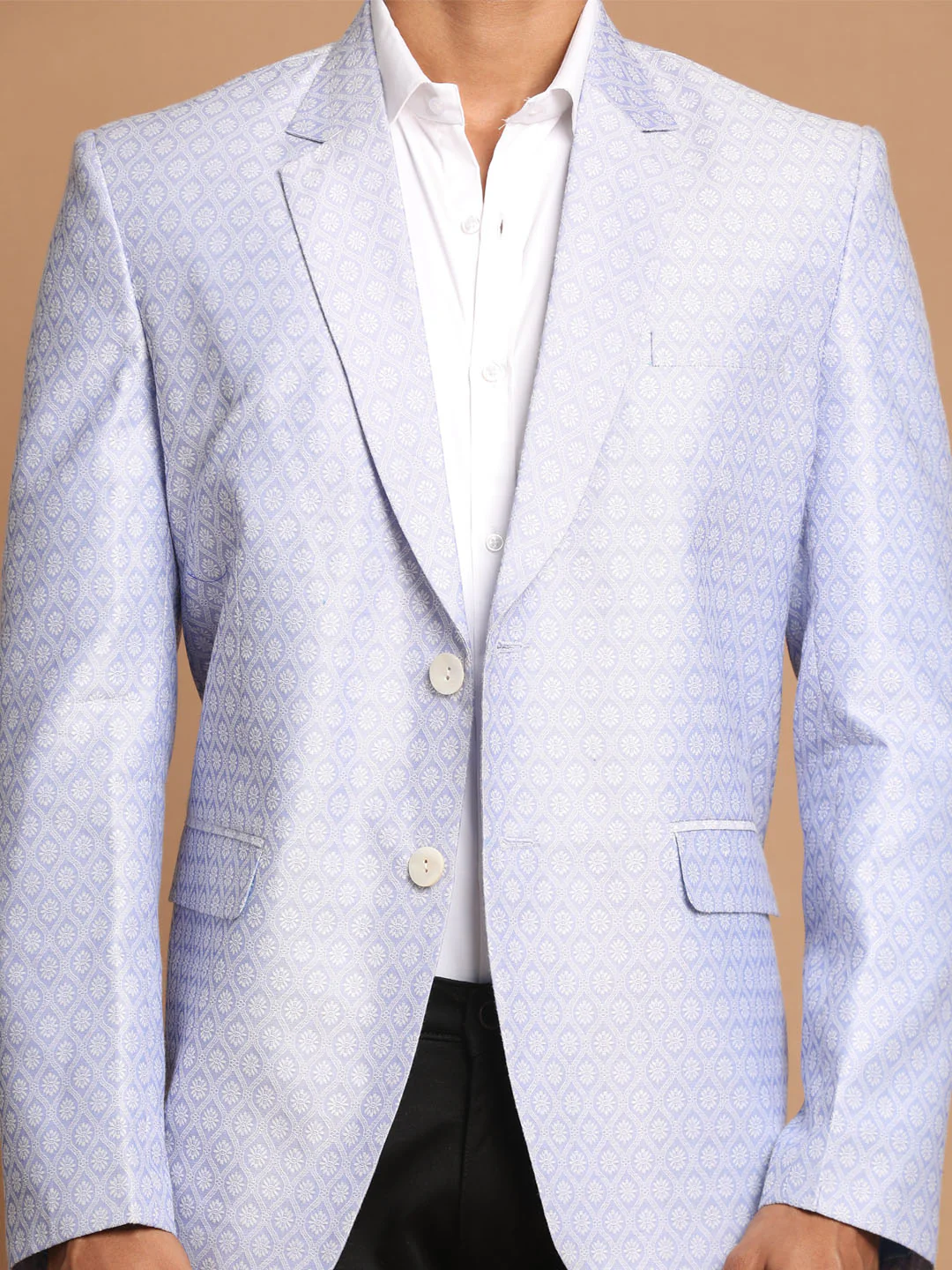 Men's Lavender Woven Blazer - Image 4