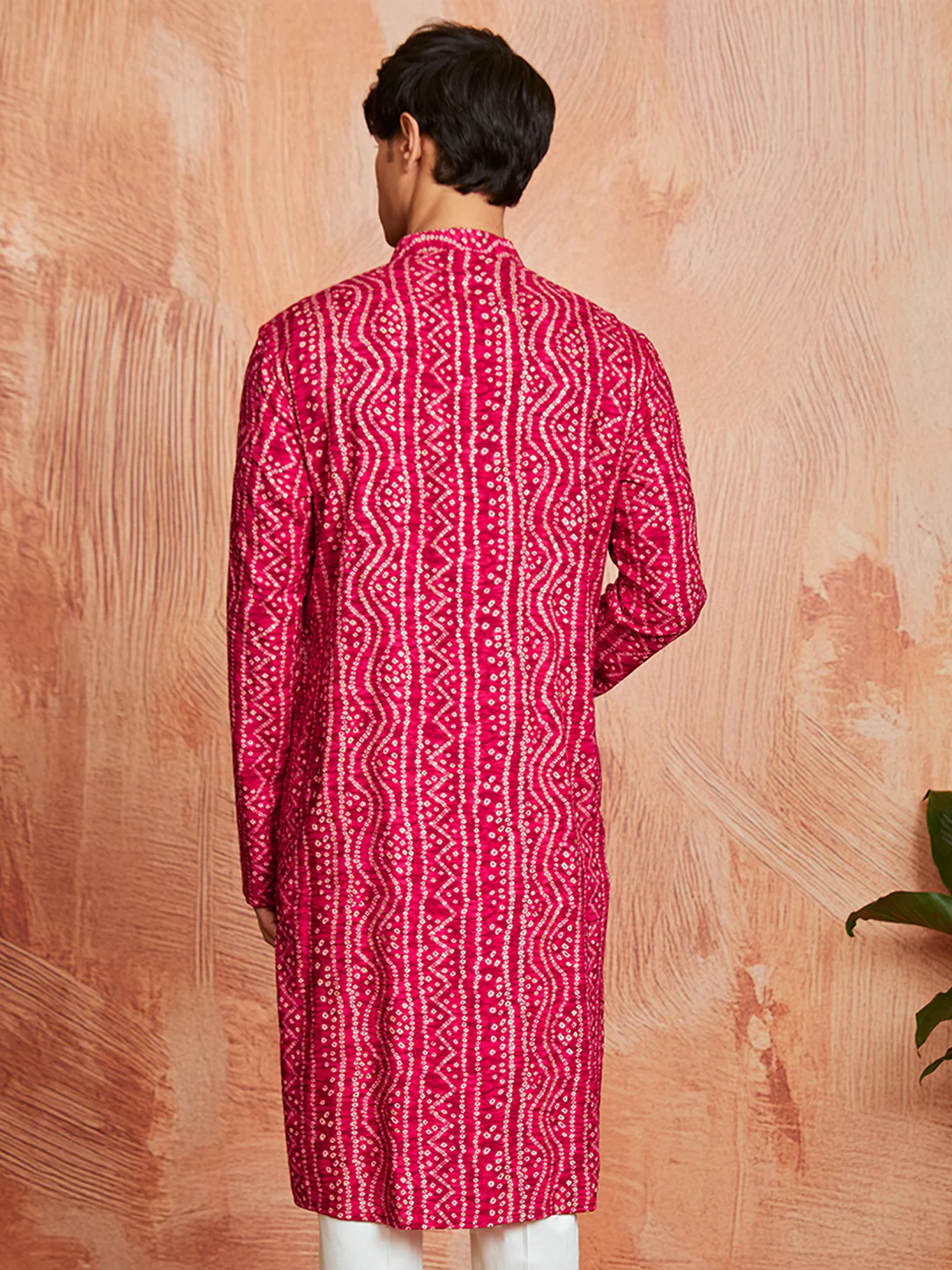 Men's Pink Rayon Kurta - Image 4