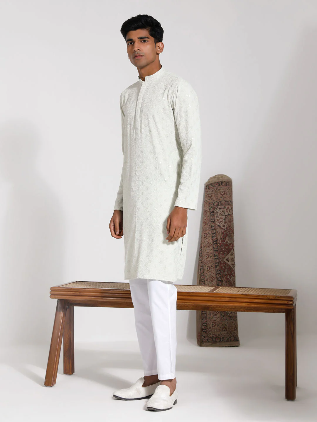 Men's Pista Rayon Kurta And Pyjama Set - Image 2