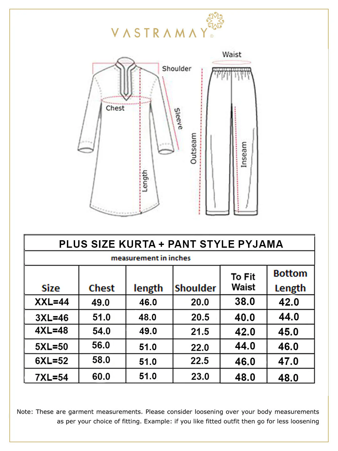 Men's Plus Size Orange Chikankari Embroidered Kurta And White Cotton Pant Style Pyjama Set - Image 7
