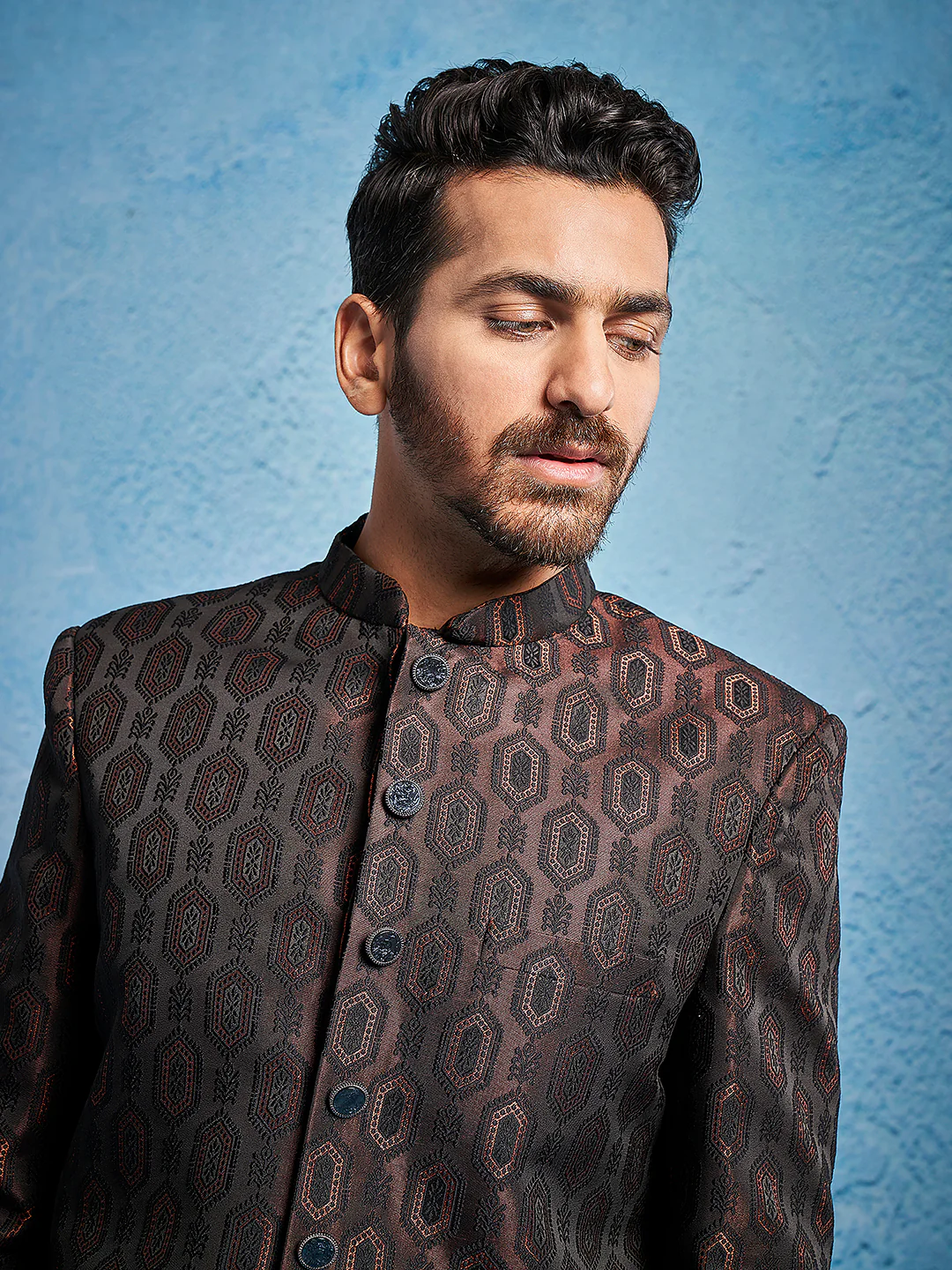 Men's Rust - Jodhpuri Pyjama Set - Image 3