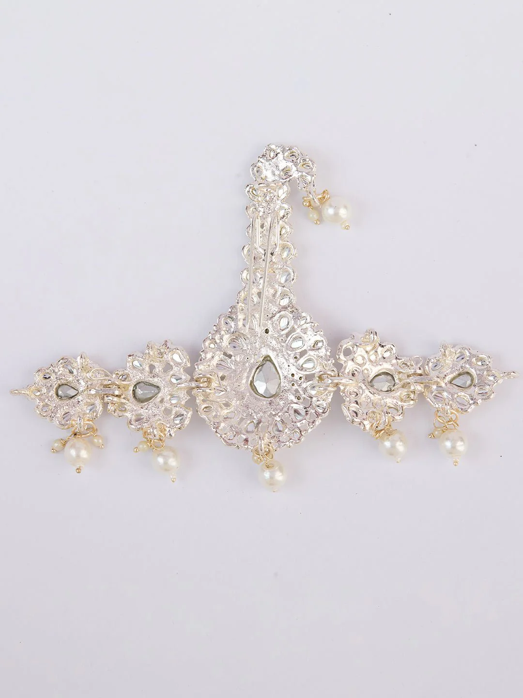 Men's Silver Kundan Polki Kalangi - Image 3