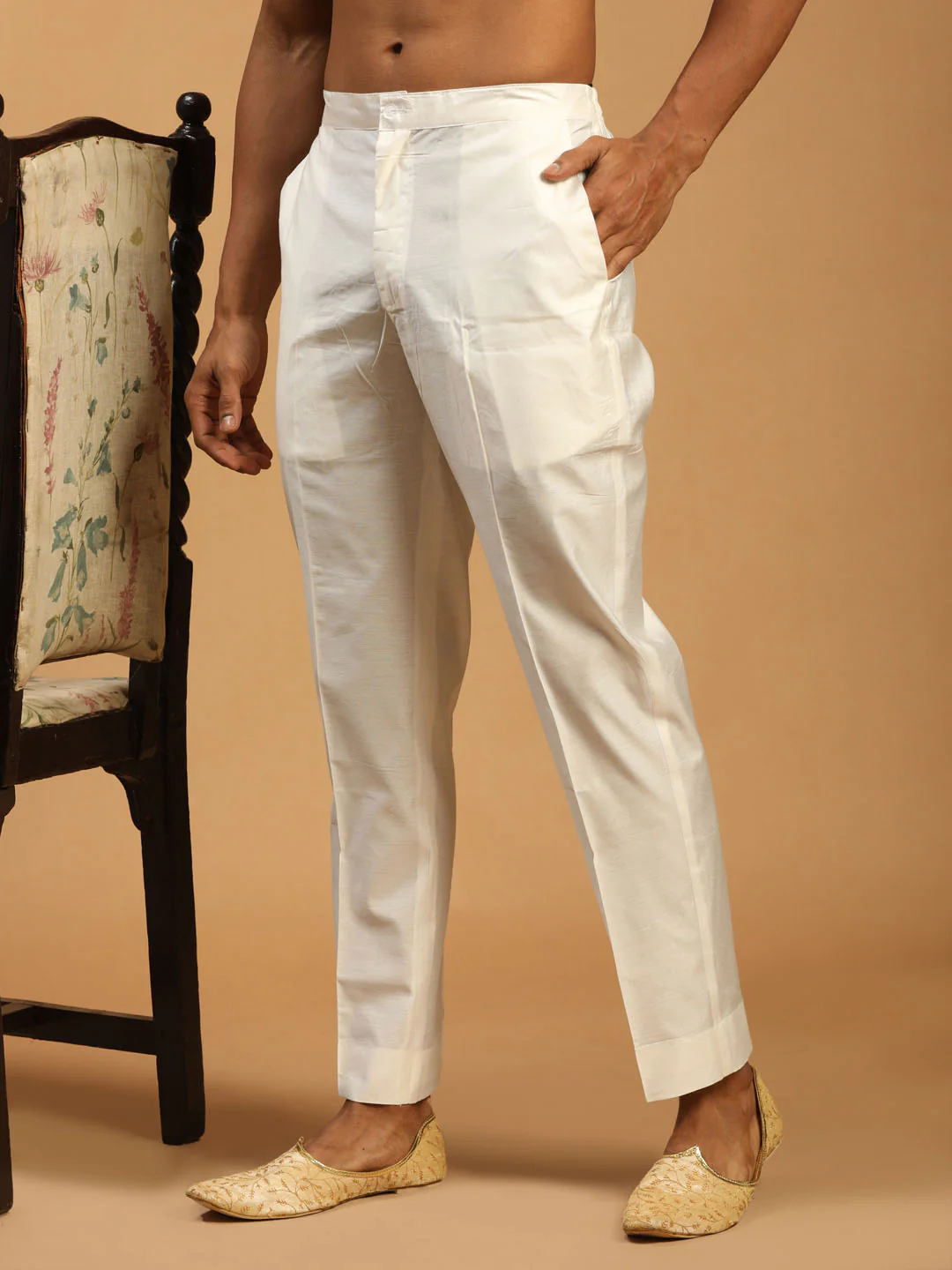 Men's White Viscose Pant Style Pyjama - Image 2