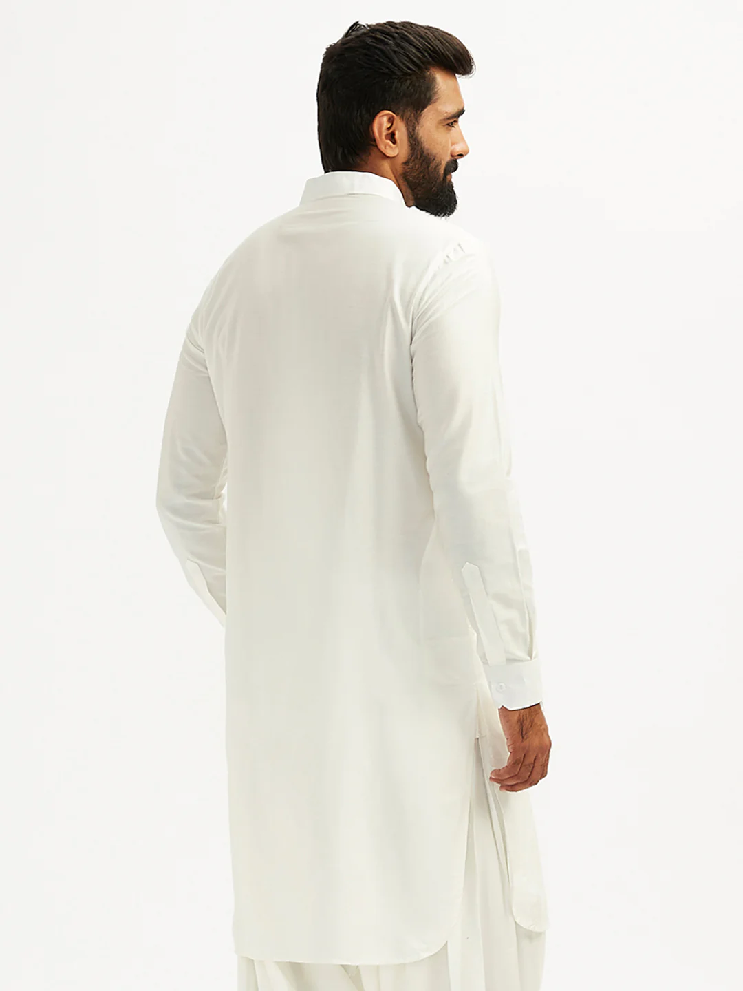Men's White Viscose Pathani - Image 6