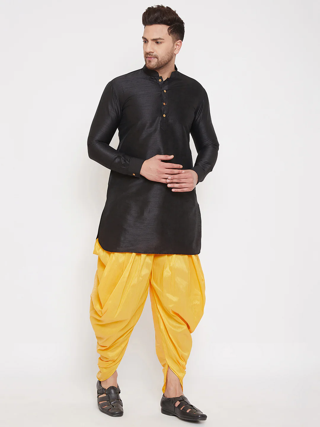 Men's Yellow Dhoti Pants - Image 6
